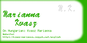 marianna kvasz business card